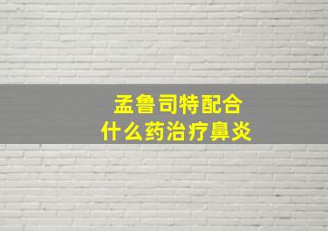 孟鲁司特配合什么药治疗鼻炎