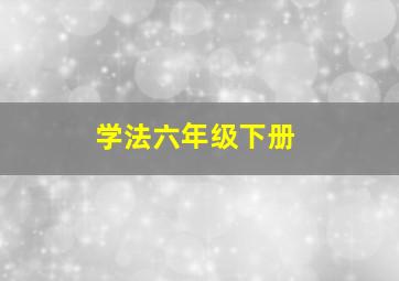 学法六年级下册