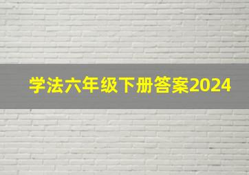 学法六年级下册答案2024