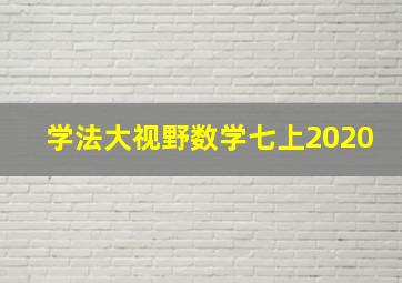 学法大视野数学七上2020