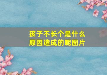 孩子不长个是什么原因造成的呢图片