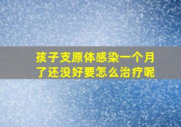 孩子支原体感染一个月了还没好要怎么治疗呢