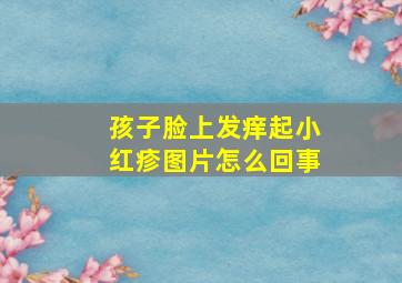 孩子脸上发痒起小红疹图片怎么回事