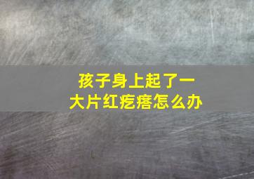 孩子身上起了一大片红疙瘩怎么办