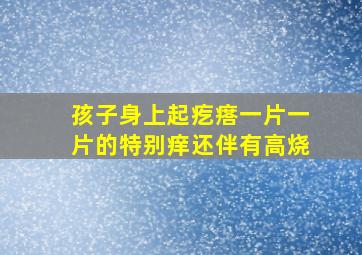 孩子身上起疙瘩一片一片的特别痒还伴有高烧