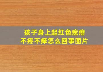 孩子身上起红色疙瘩不疼不痒怎么回事图片