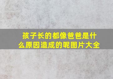 孩子长的都像爸爸是什么原因造成的呢图片大全