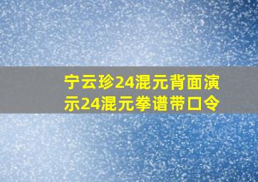 宁云珍24混元背面演示24混元拳谱带口令