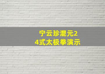 宁云珍混元24式太极拳演示