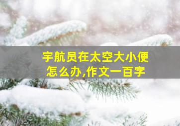 宇航员在太空大小便怎么办,作文一百字