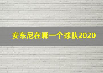 安东尼在哪一个球队2020