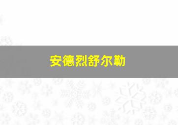 安德烈舒尔勒