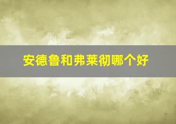 安德鲁和弗莱彻哪个好