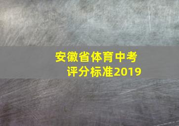 安徽省体育中考评分标准2019