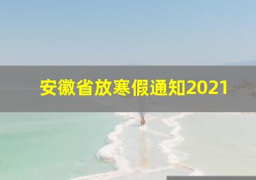 安徽省放寒假通知2021