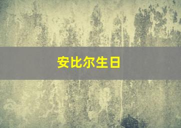 安比尔生日