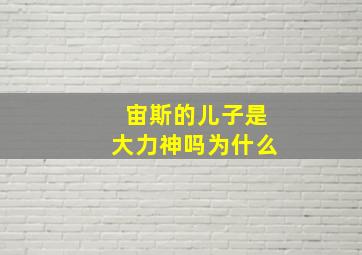 宙斯的儿子是大力神吗为什么