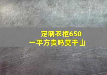 定制衣柜650一平方贵吗莫干山