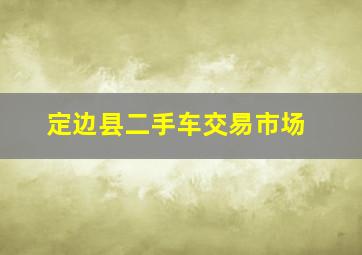 定边县二手车交易市场