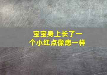 宝宝身上长了一个小红点像痣一样