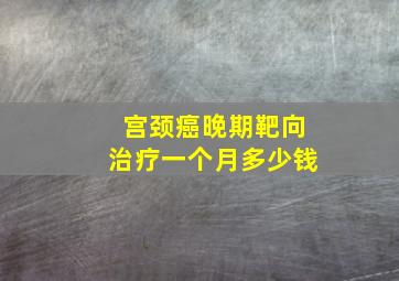 宫颈癌晚期靶向治疗一个月多少钱