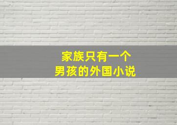 家族只有一个男孩的外国小说