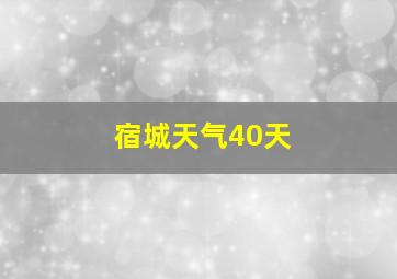 宿城天气40天