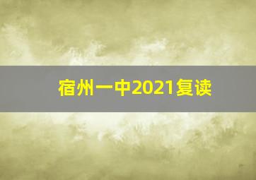 宿州一中2021复读