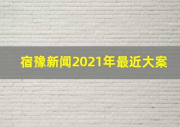 宿豫新闻2021年最近大案