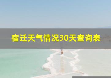 宿迁天气情况30天查询表