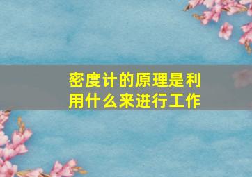 密度计的原理是利用什么来进行工作