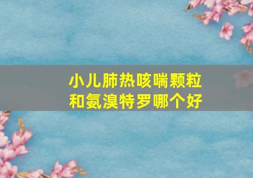 小儿肺热咳喘颗粒和氨溴特罗哪个好