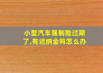 小型汽车强制险过期了,有迟纳金吗怎么办