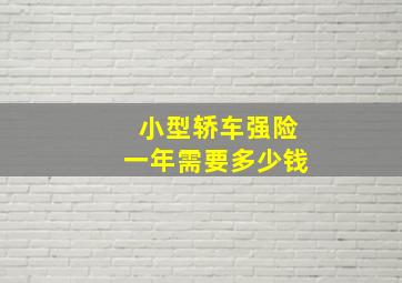 小型轿车强险一年需要多少钱