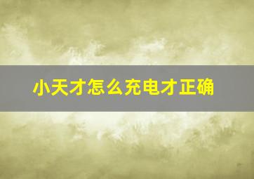 小天才怎么充电才正确