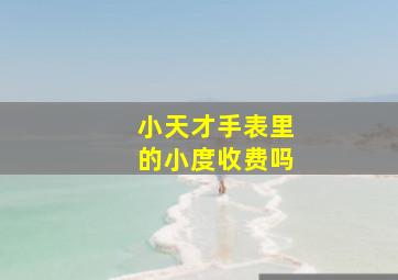 小天才手表里的小度收费吗