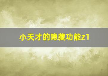 小天才的隐藏功能z1