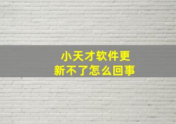 小天才软件更新不了怎么回事