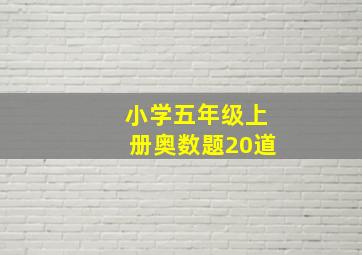 小学五年级上册奥数题20道