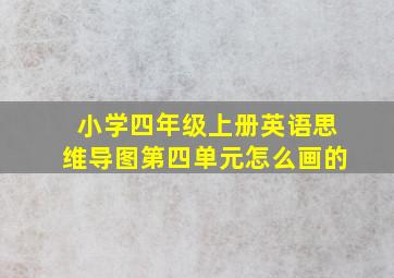 小学四年级上册英语思维导图第四单元怎么画的