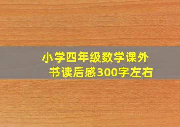 小学四年级数学课外书读后感300字左右