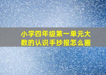 小学四年级第一单元大数的认识手抄报怎么画