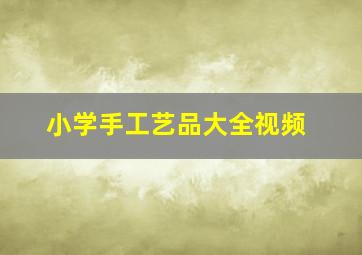 小学手工艺品大全视频