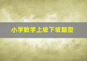 小学数学上坡下坡题型