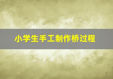 小学生手工制作桥过程