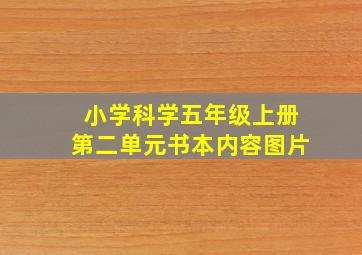 小学科学五年级上册第二单元书本内容图片