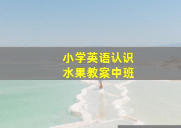 小学英语认识水果教案中班