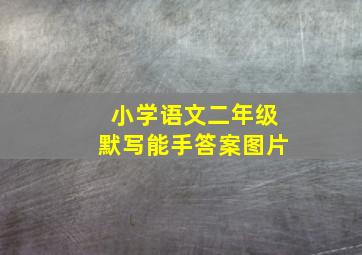 小学语文二年级默写能手答案图片