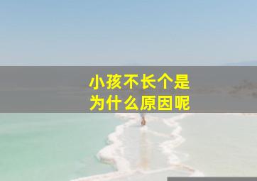 小孩不长个是为什么原因呢