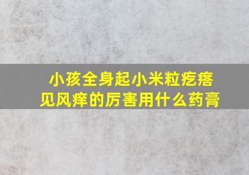 小孩全身起小米粒疙瘩见风痒的厉害用什么药膏